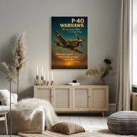 P-40 Warhawk Legendary Fighter Poster