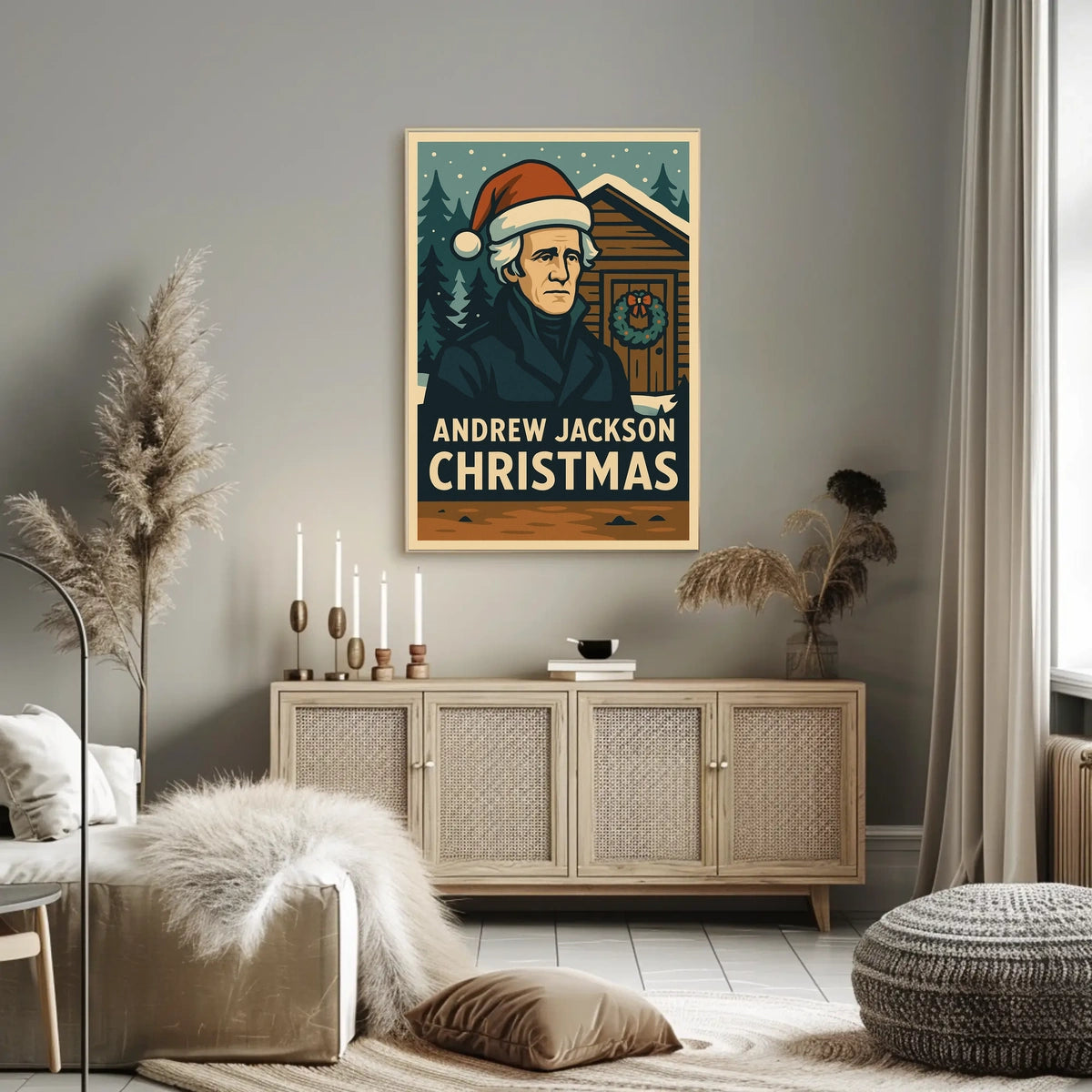 Andrew Jackson Christmas Poster