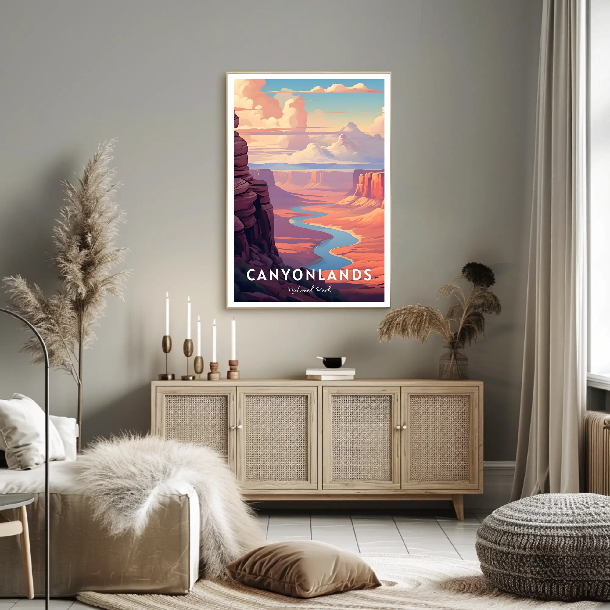 Canyonlands Scenic Vintage Travel Poster Print