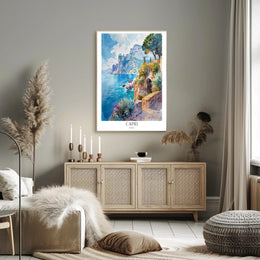 Capri Italy Watercolor Travel Poster PosterGoat