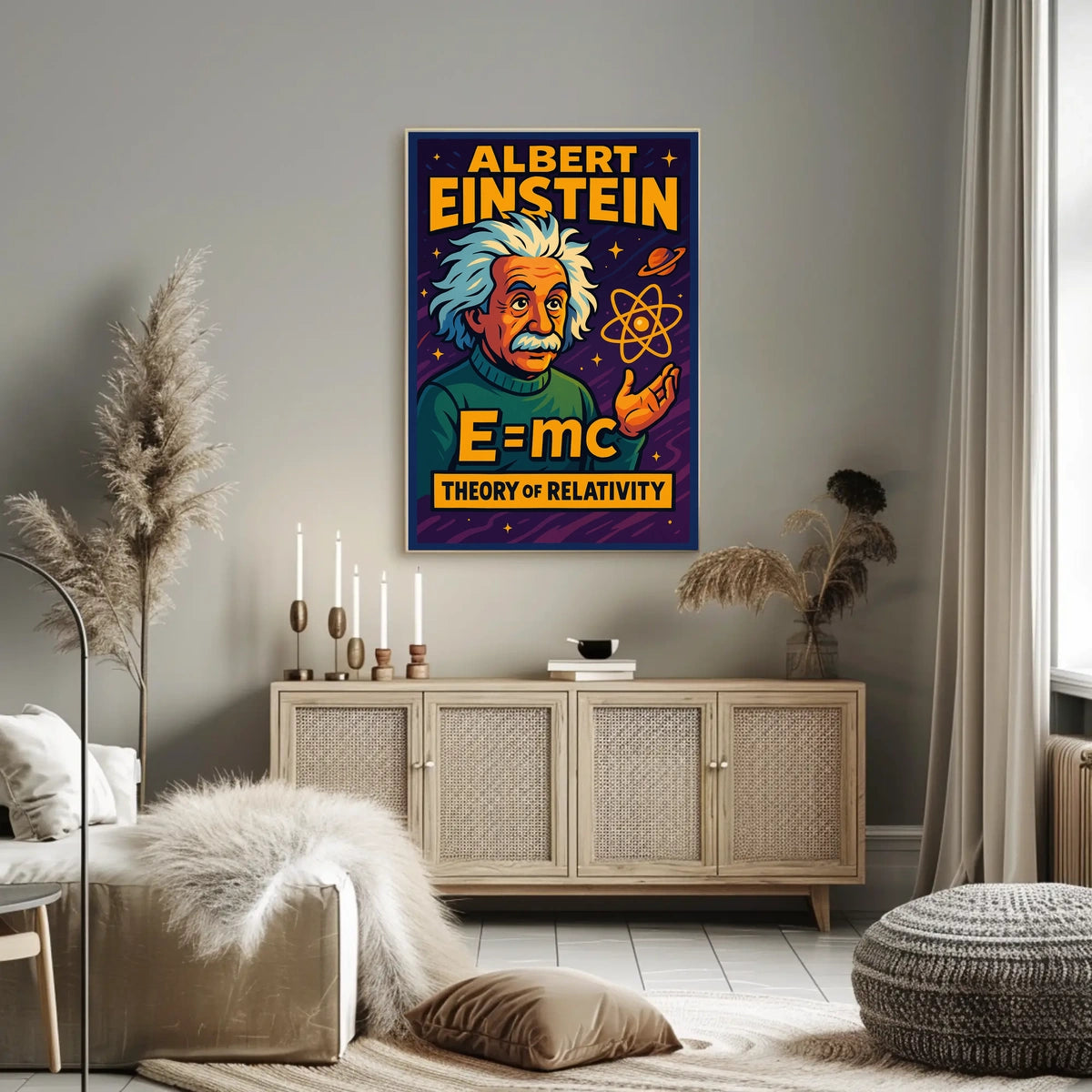 Einstein Relativity Vintage Scientific Academic Poster