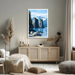 Kenai Fjords Poster Scenic Travel Landscape Wall Art