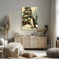 Festive Penguin Wonderland Poster