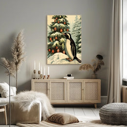 Festive Penguin Wonderland Poster