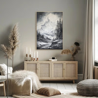 Majestic Winter Mountainscape Romanticism National Park Poster