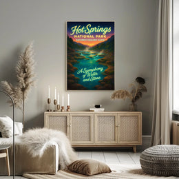 Hot Springs National Park A Symphony of Water and Stone Poster
