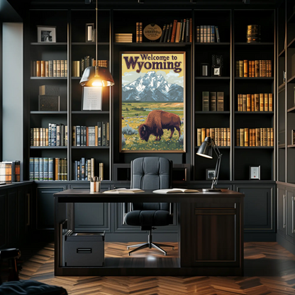 Welcome to Wyoming Vintage Poster