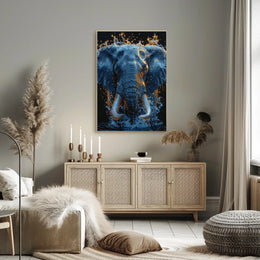 Majestic Water Elephant Poster