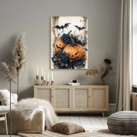 Halloween Gothic Jack-O'-Lanterns Artistic Poster