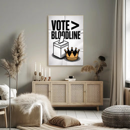 Democracy Versus Monarchy Political or Propaganda Poster