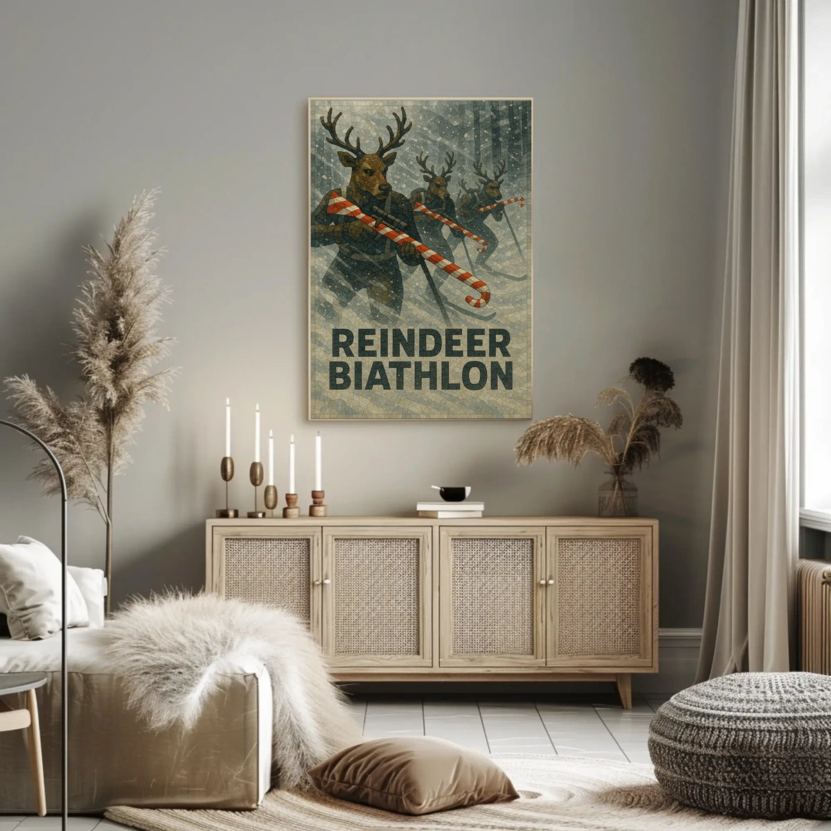 Reindeer Biathlon Poster