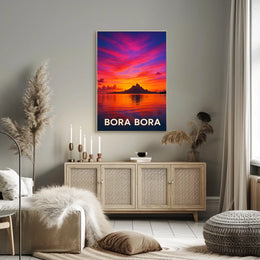 Bora Bora Sunset Poster