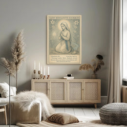 Saint Bernadette Prayer Vintage Cultural or Heritage Poster