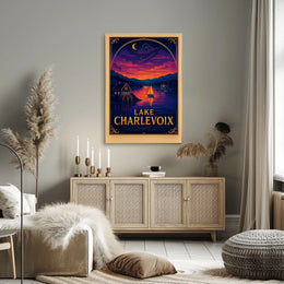 Lake Charlevoix Sunset View - Travel Poster