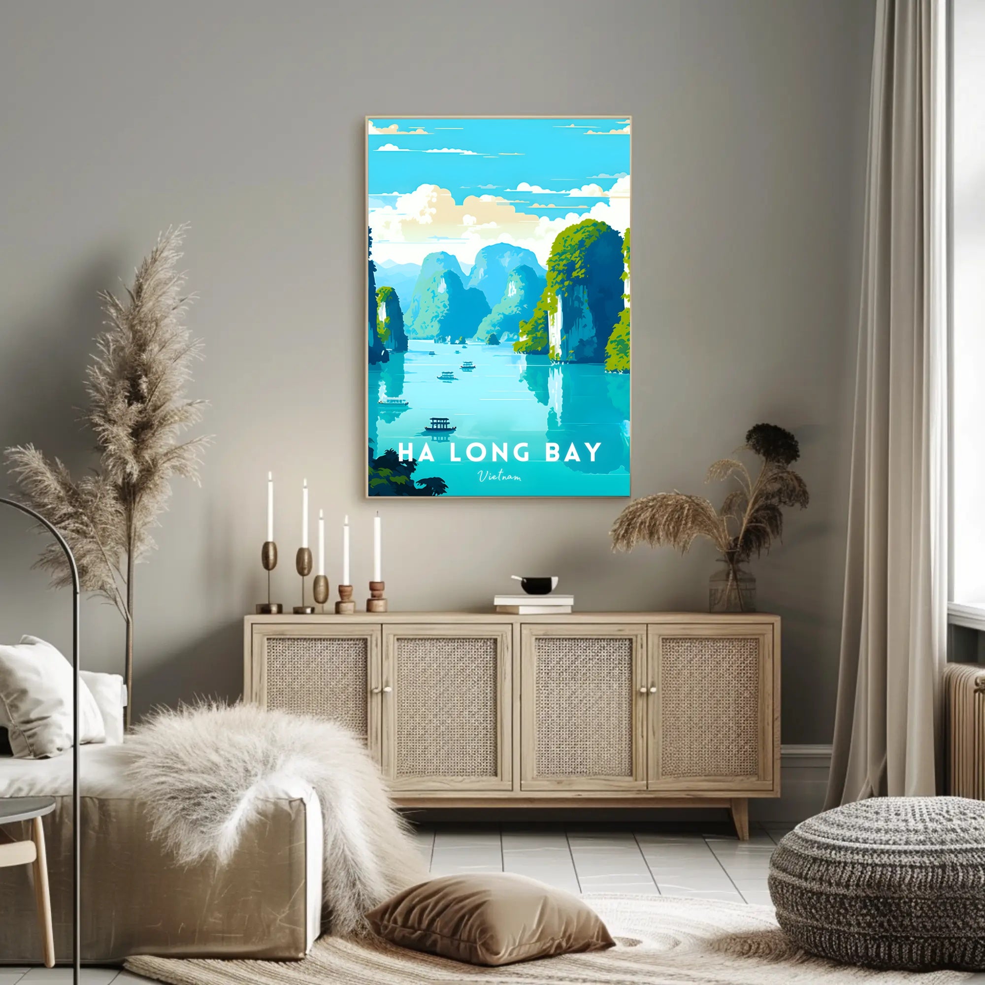 Ha Long Bay Seascape Exploration Travel Poster