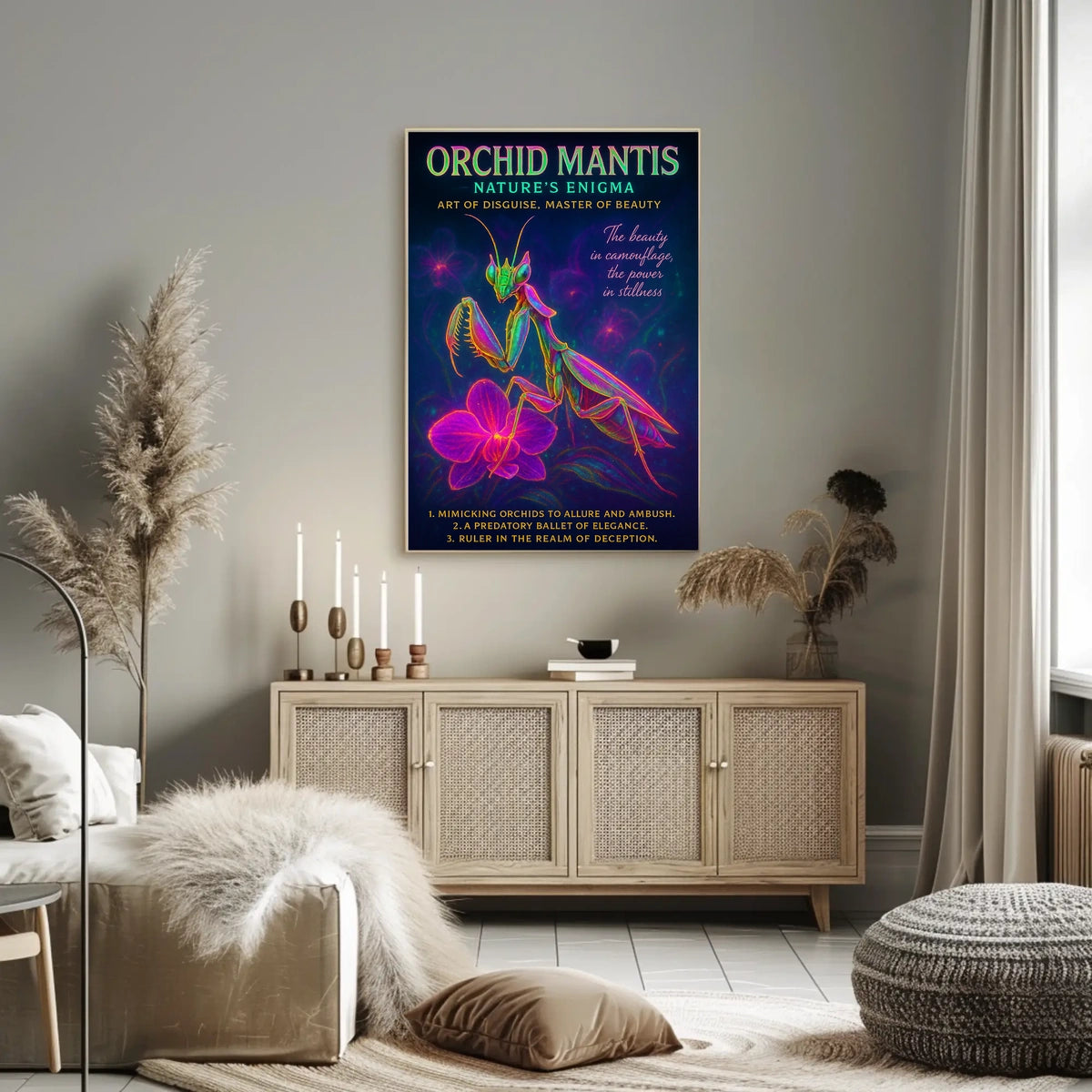 Orchid Mantis Natures Enigma Poster