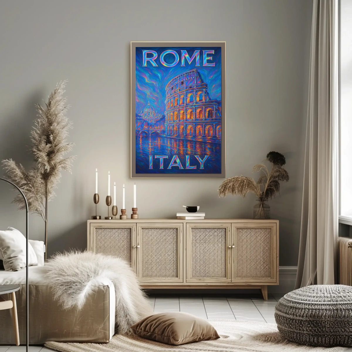 Rome, Italy Vibrant Landmarks Poster