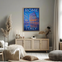 Rome, Italy Vibrant Landmarks Poster
