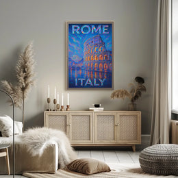 Rome, Italy Vibrant Landmarks Poster