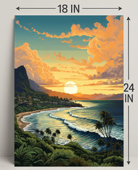 Tropical Sunset Serenity Poster