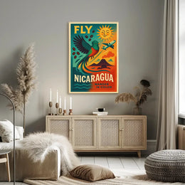 Discover Nicaragua's Vibrant Beauty Quetzal Travel Poster PosterGoat