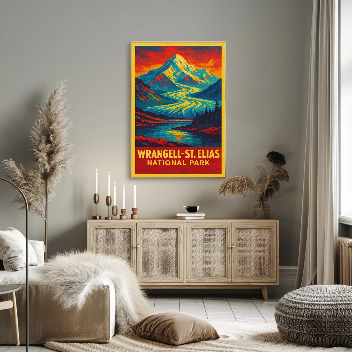 Wrangell Elias Vintage Adventure Explorer Poster