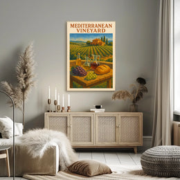 Mediterranean Vineyard Poster