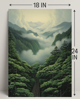 Journey Through The Misty Mountains Poster