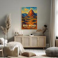 Big Bend National Park Poster Wall Art Desert Night Sky