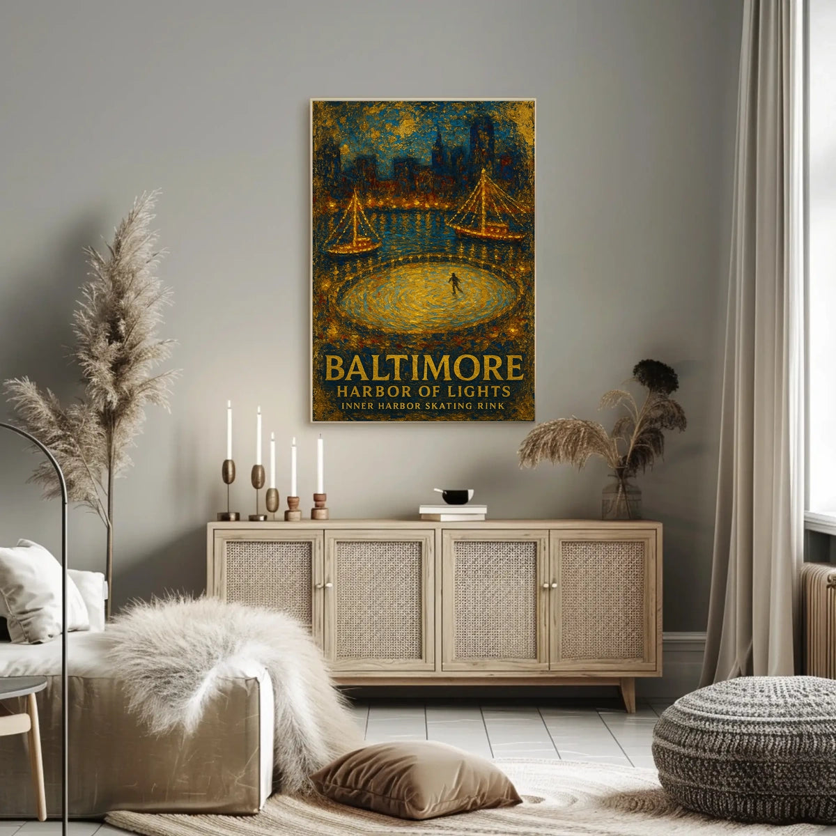 Baltimore Harbor Of Lights Poster
