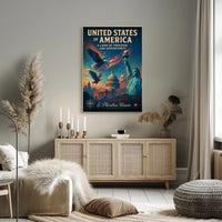 United States of America Land of Freedom and Opportunity Poster PosterGoat