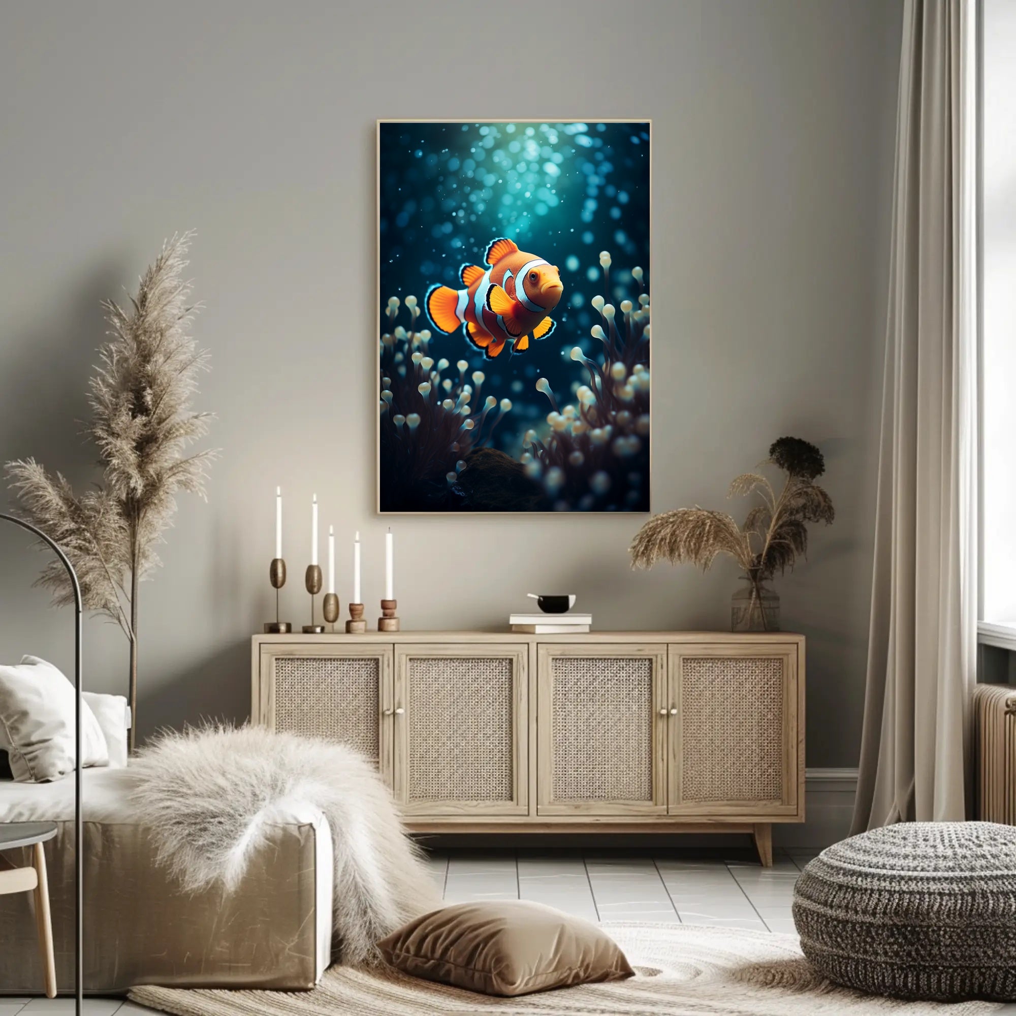 Clownfish In The Deep Poster PosterGoat