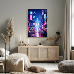 Neon Cityscape Poster