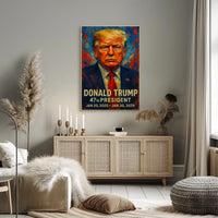 Donald Trump Guardian Nation Patriotic Impressionism Poster