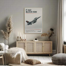 F-16C Block 50D Fighter Jet Poster