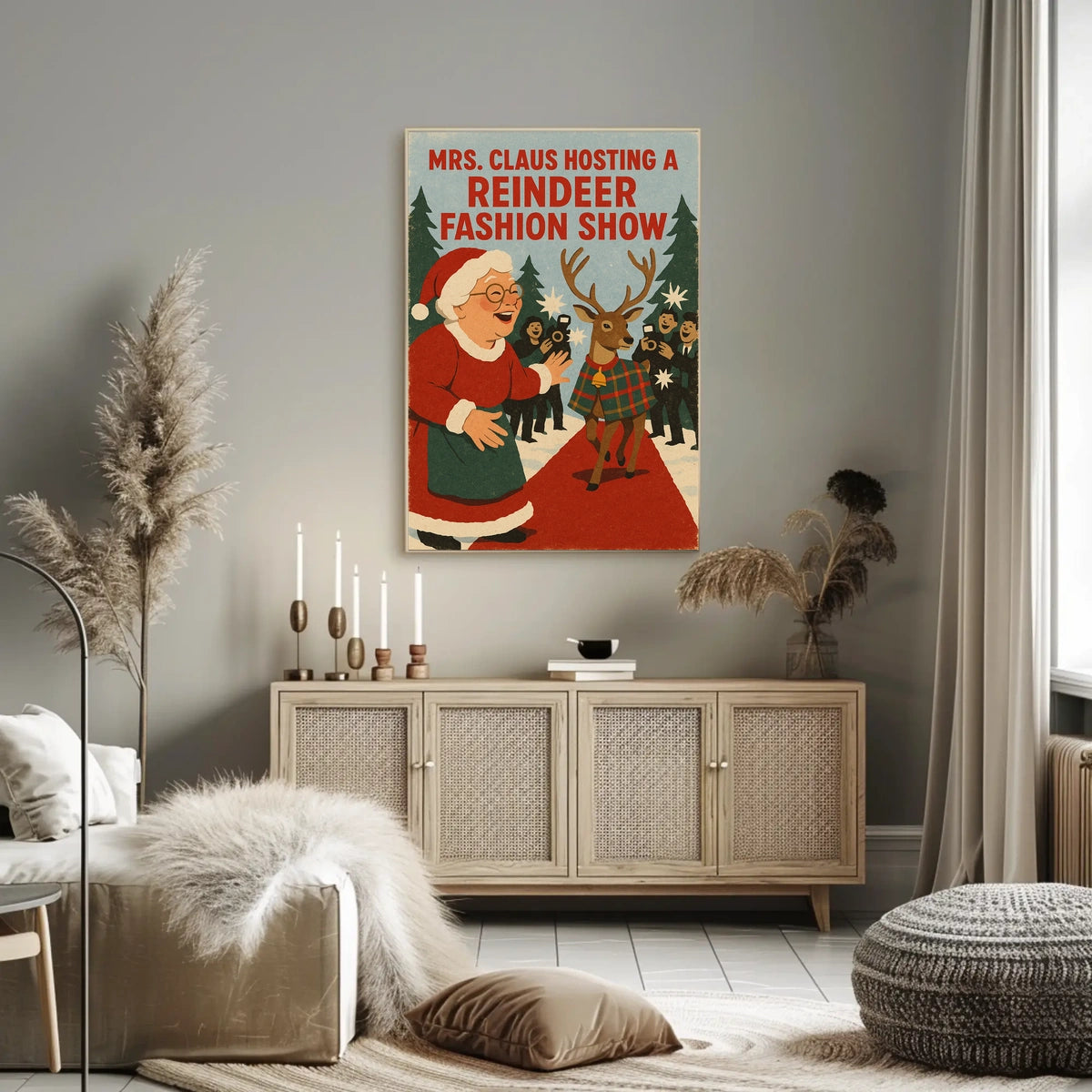 Mrs. Claus Hosts a Reindeer Fashion Show Poster