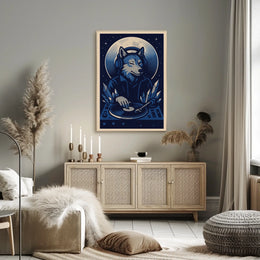 Cosmic Dj Wolf Poster