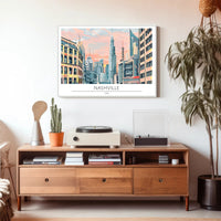 Vibrant Cityscape of Nashville Poster PosterGoat