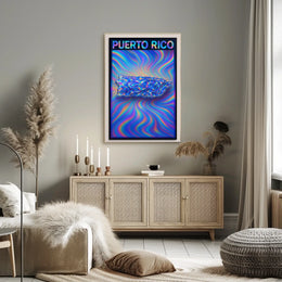 Puerto Rico Vibrant Waves Poster