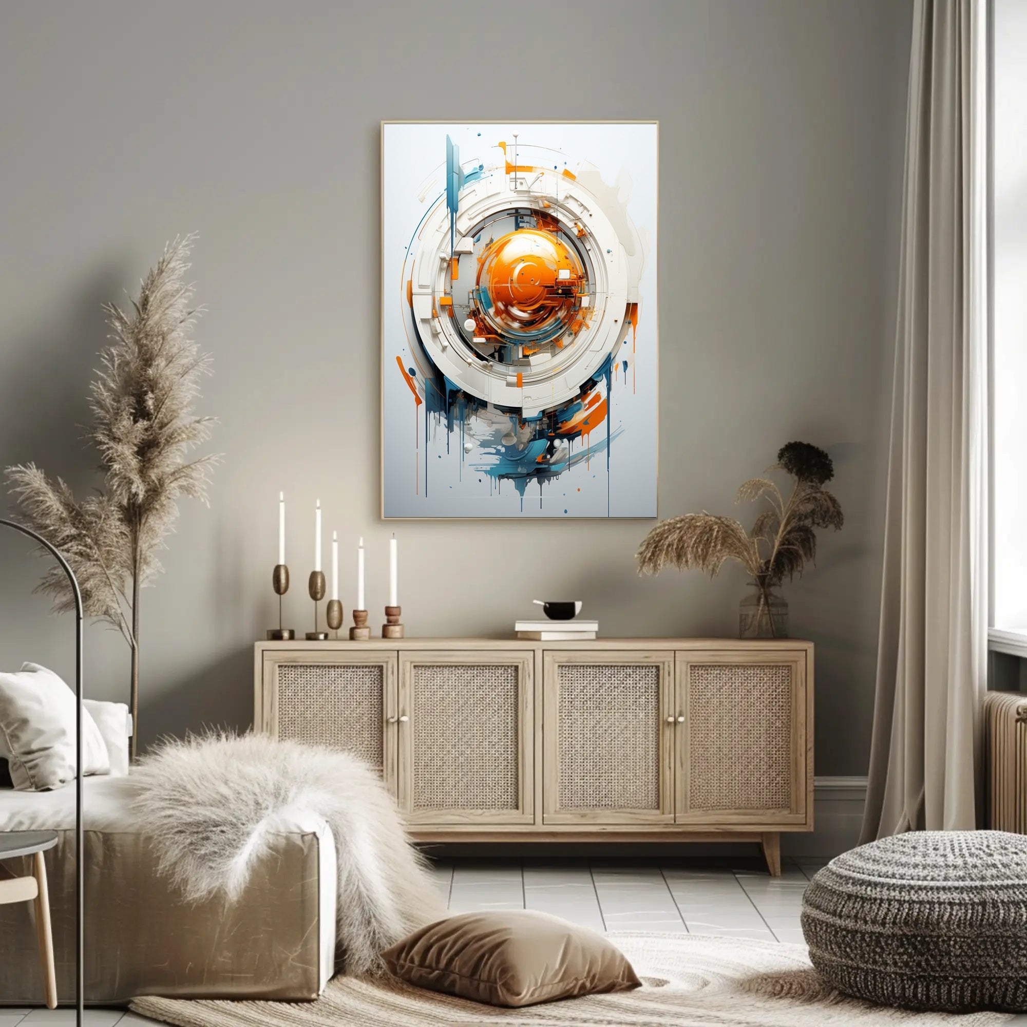 Abstract Technological Sphere Abstract Poster