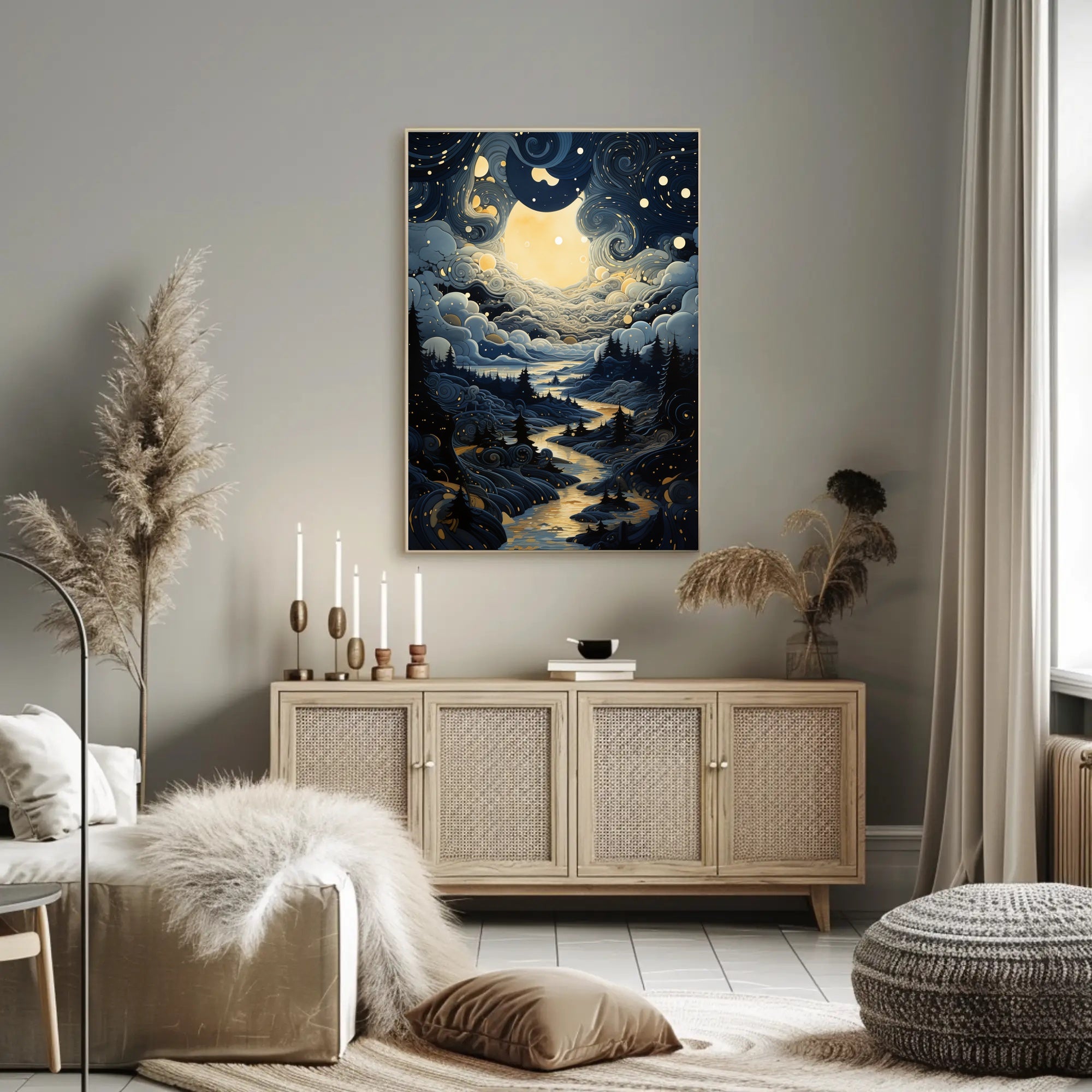 Celestial Nightscape Poster PosterGoat