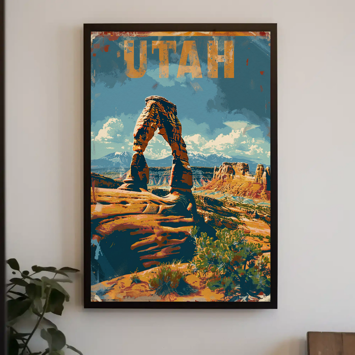 Utah Arches National Park Landscape Travel Poster