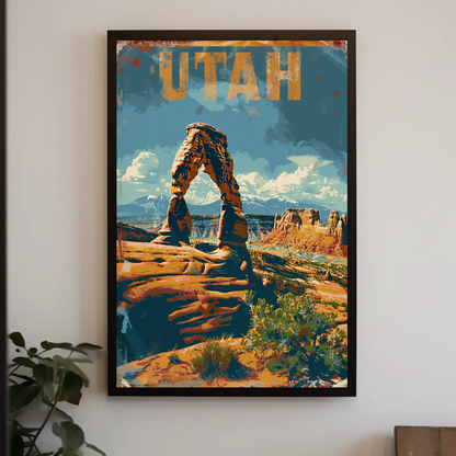 Utah Arches National Park Landscape Travel Poster