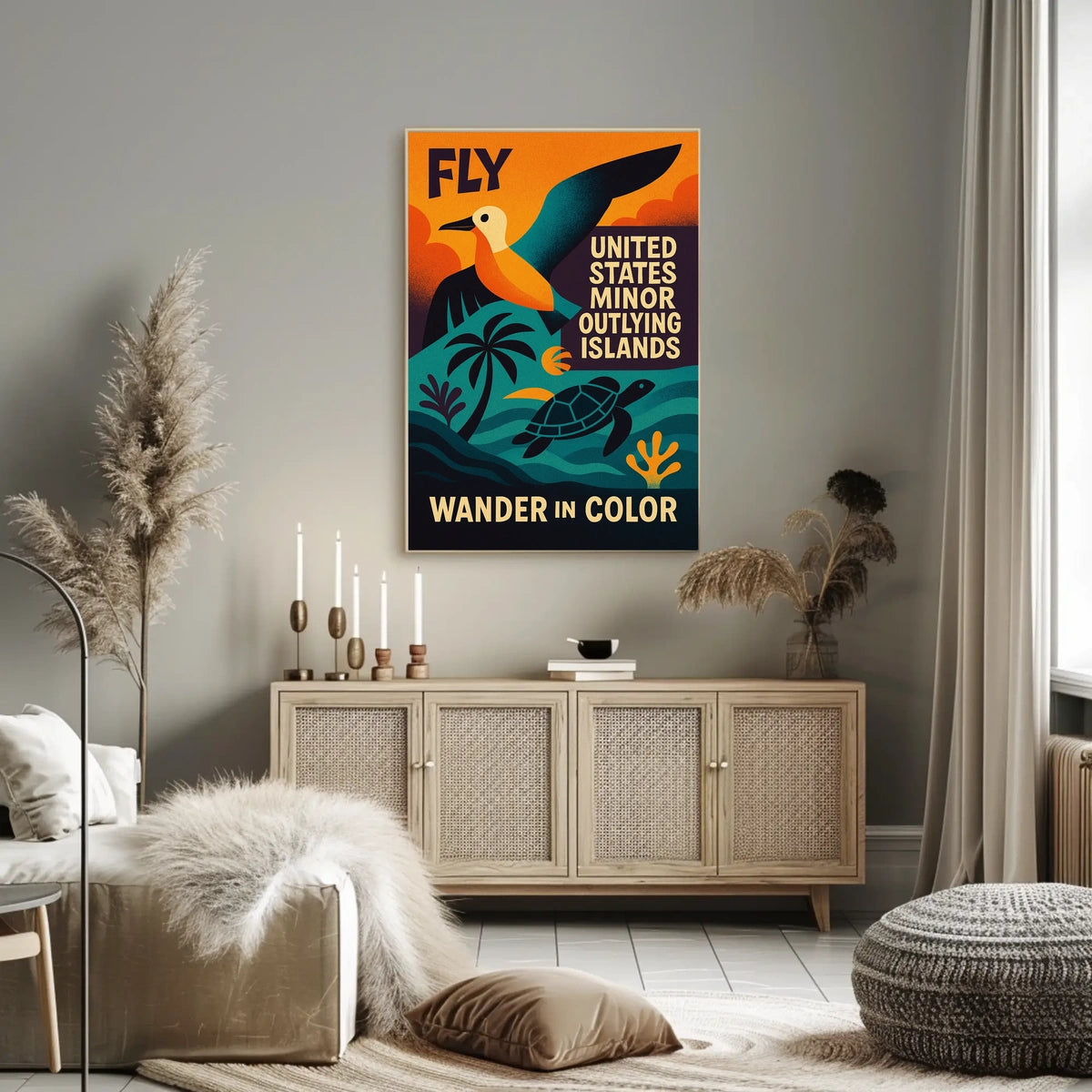 Wander in Color United States Minor Outlying Islands Poster