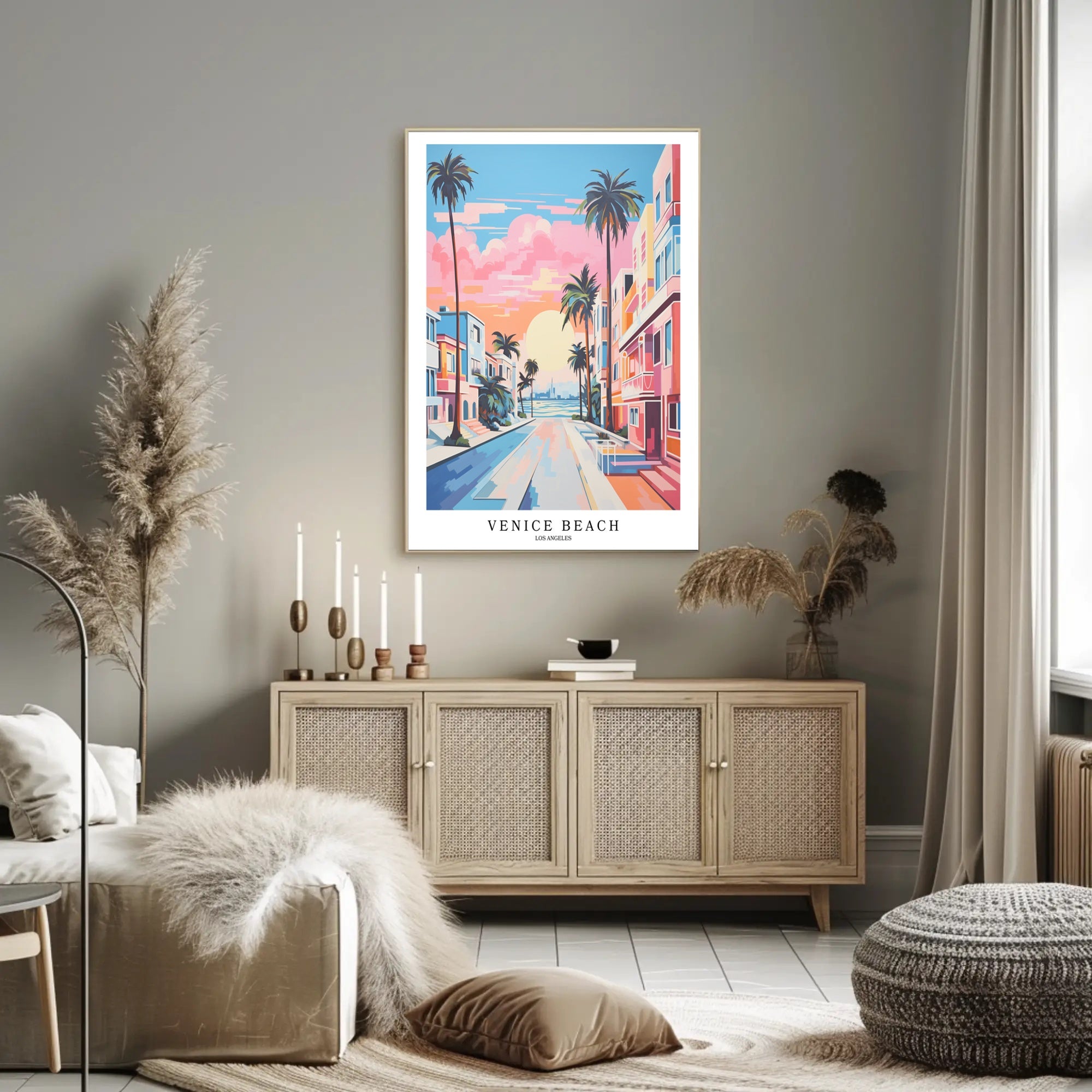 Venice Beach Sunset Poster PosterGoat