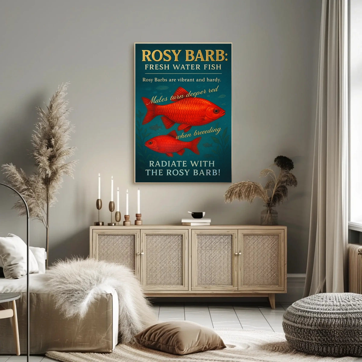 Radiate with the Rosy Barb Poster
