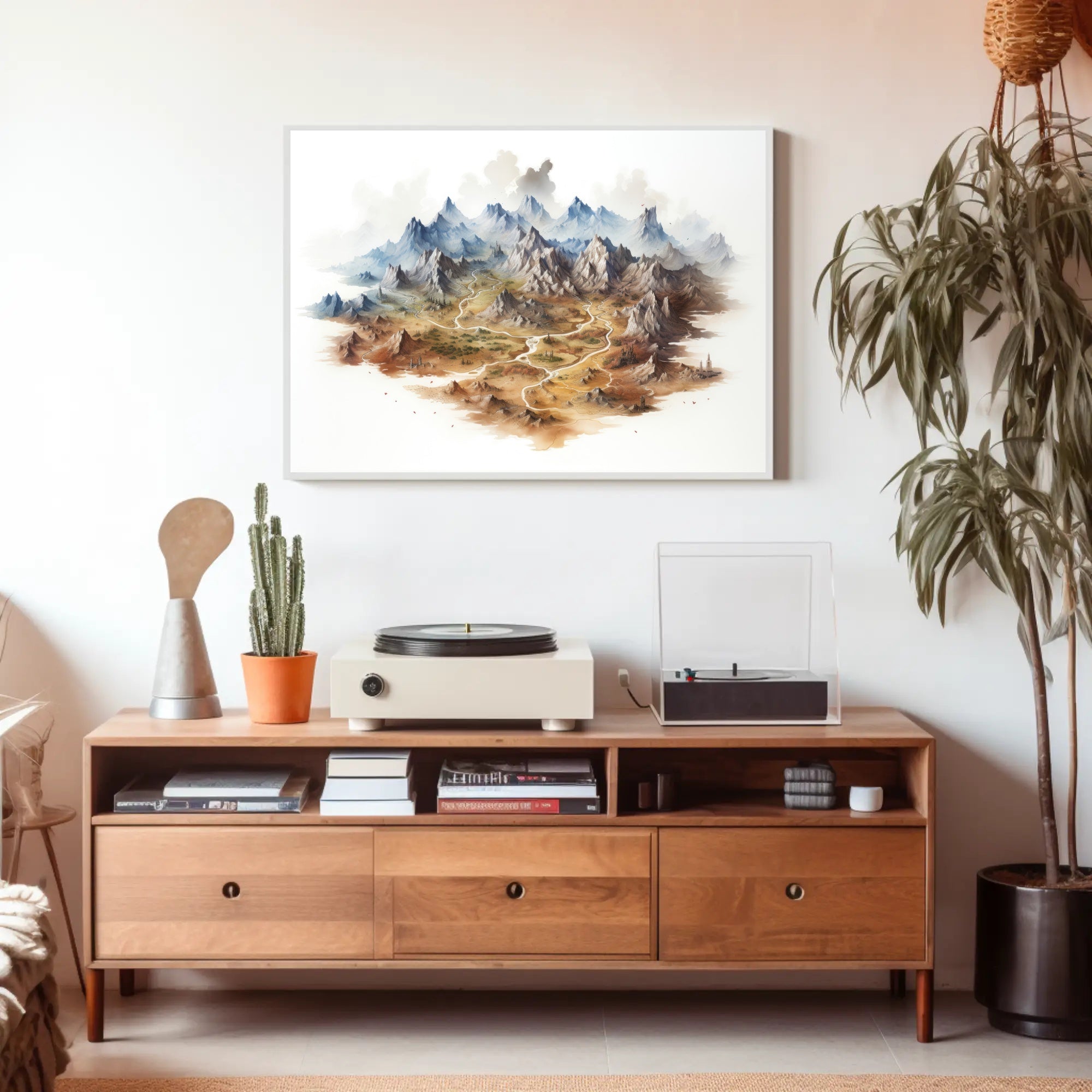 Fantasy Mountain Landscape Poster