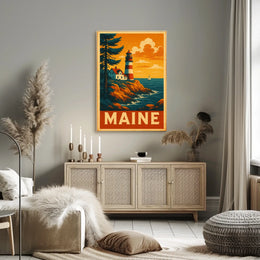 Maine Lighthouse Poster