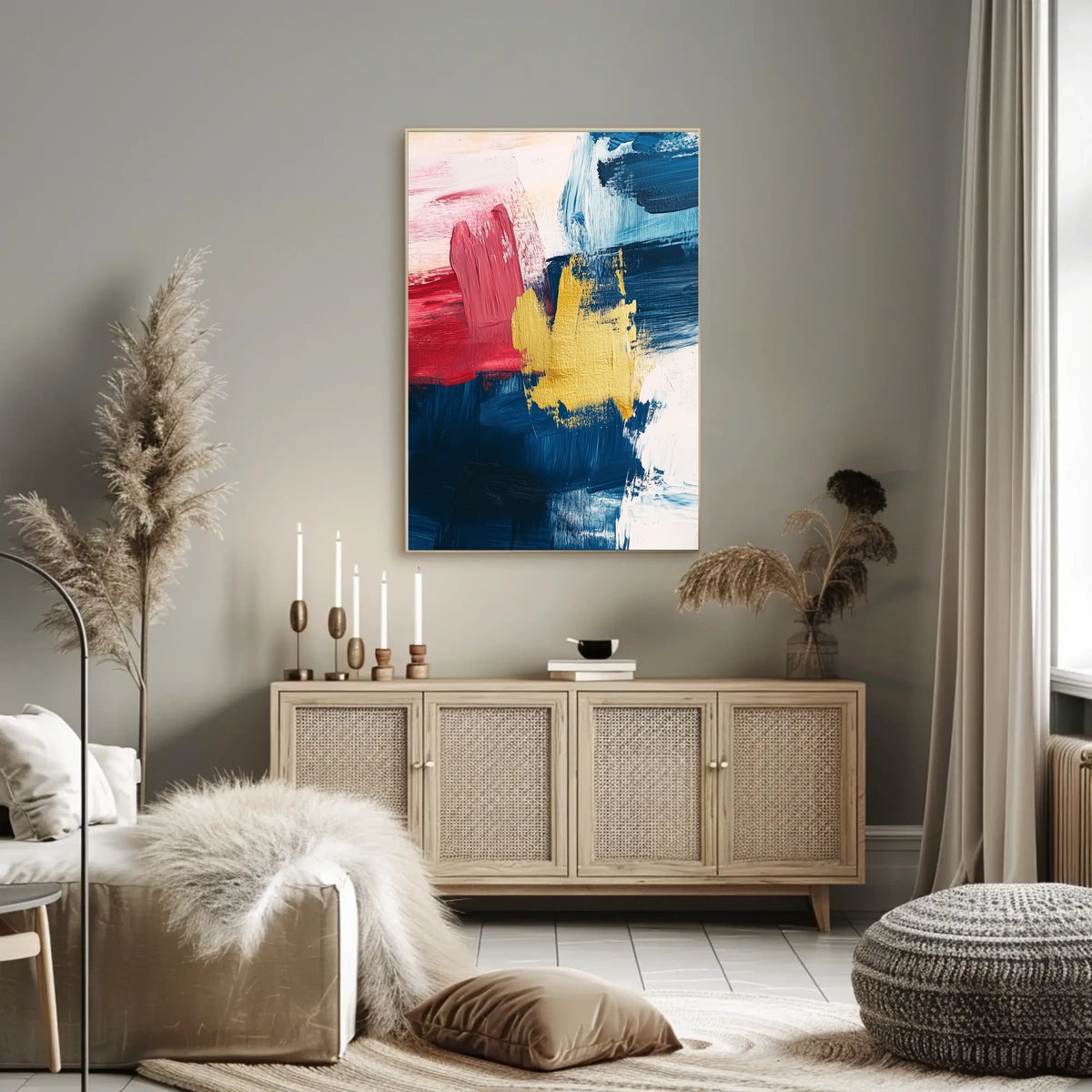 Modern Abstract Layered Color Field Composition Poster