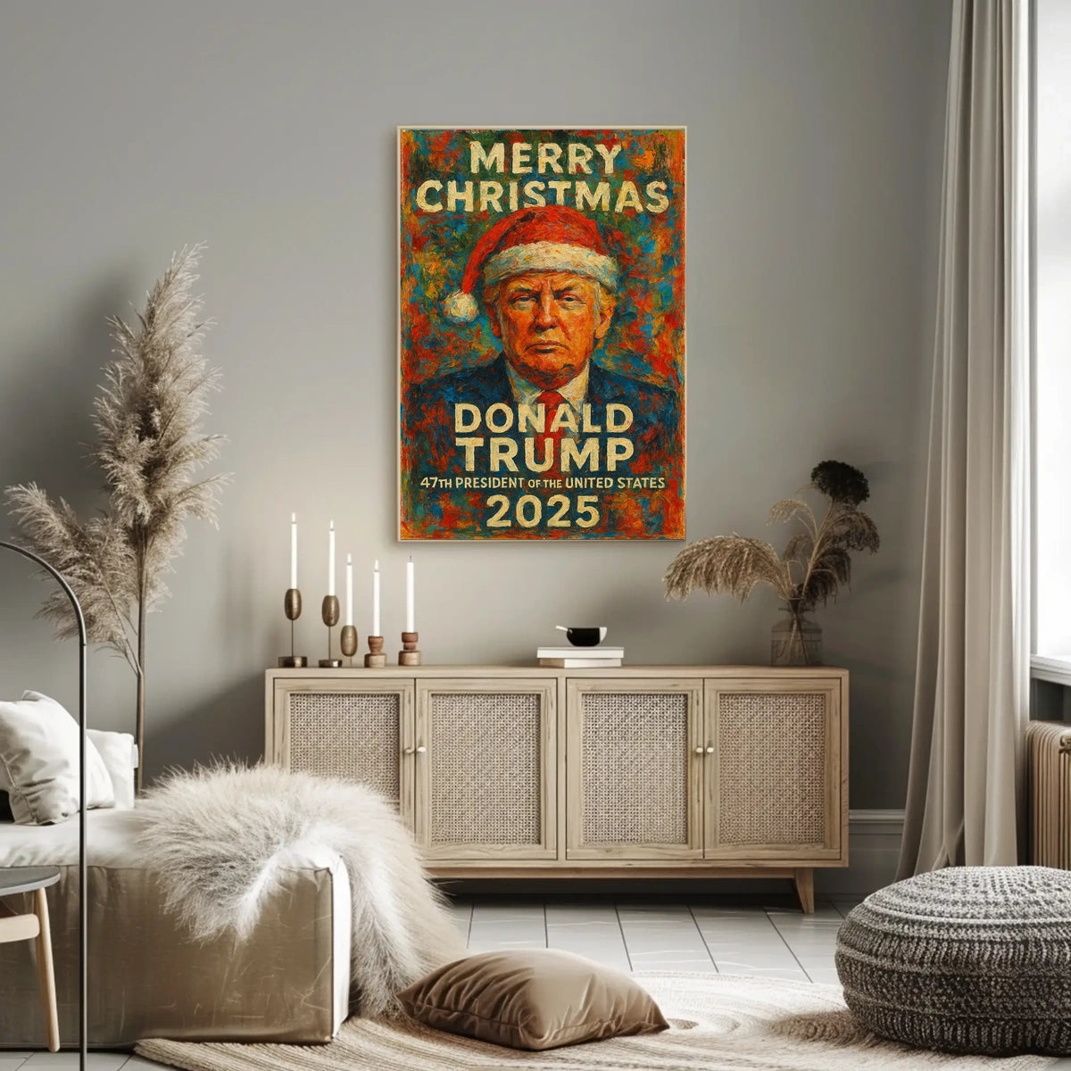 Donald Trump Festive Christmas Presidential Poster